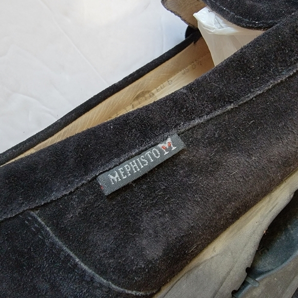 MEPHISTO Cool-Air Women's Comfort Loafers Sz 8.5 Black Suede Leather Slip-On - Picture 7 of 12